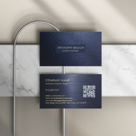Cartão De Visita Brilho Azul Marinho Luxuoso