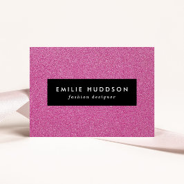 Cartão De Visita Brilho Cor-de-Rosa, Minigrama, Fundo da Brilhante