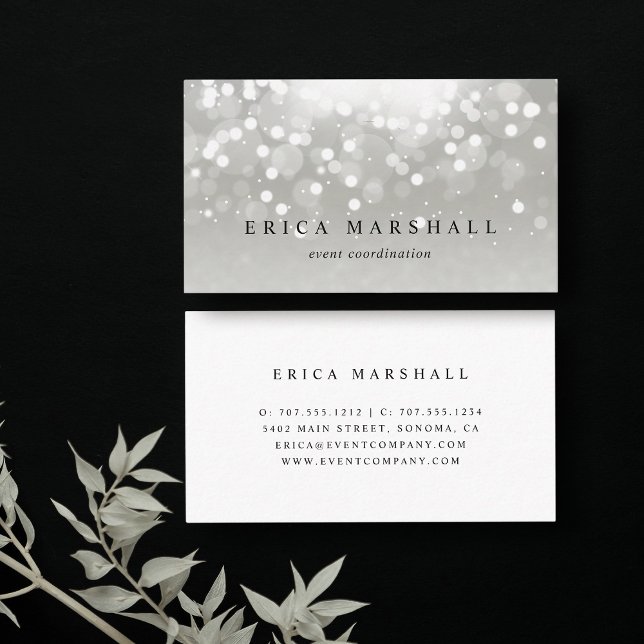 Cartão De Visita Brilho de Platina (Criador carregado)