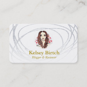 Cartão De Visita Brilho de Prata Artística