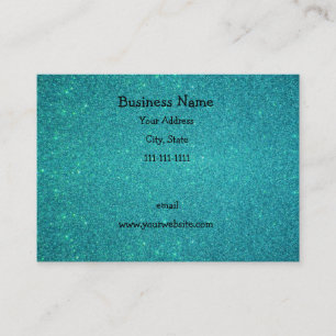 Cartão De Visita Brilho de turquesa