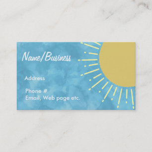 Cartão De Visita Brilho do Sol no Céu Azul Personalizado