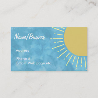 Cartão De Visita Brilho do Sol no Céu Azul Personalizado