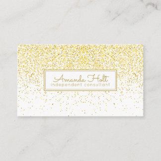 Cartão De Visita Brilho Dourado