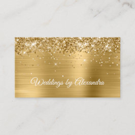 Cartão De Visita Brilho Dourado Glitter Ouro Cetim Foil Ombre