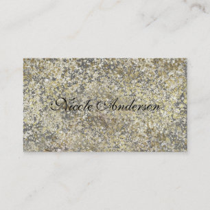 Cartão De Visita Brilho Dourado Moderno Crackle Chic Glamour