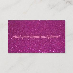 Cartão De Visita Brilho espumante rosa personalizado