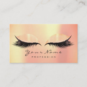 Cartão De Visita Brilho metálico coral dos chicotes do pêssego da