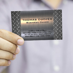 Cartão De Visita Brilho Metálico  Padrão De Placa De Diamante