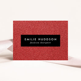 Cartão De Visita Brilho Vermelho, Sparkle, Fundo da Glitter
