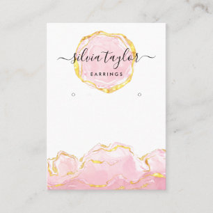 Cartão De Visita Brincos tipográficos, porta-moedas, joias