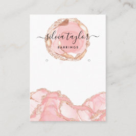 Cartão De Visita Brincos tipográficos, porta-moedas, joias