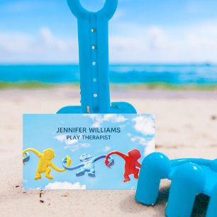 Cartão De Visita Brinquedos Azuis do Céu Azul, Psicólogo Infantil