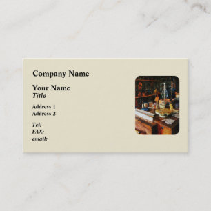 Cartão De Visita Brinquedos de madeira na loja de madeira