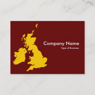 Cartão De Visita British Isles - Amber and Dark Maroon (660000)