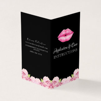 Cartão De Visita Brochura das instruções da aplicação de Lipsense