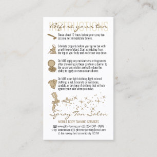 Cartão De Visita Bronze Antes do Tratamento Instrução Pulverização