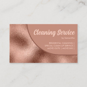 Cartão De Visita Bronze Bege Ousado Simples Elegante
