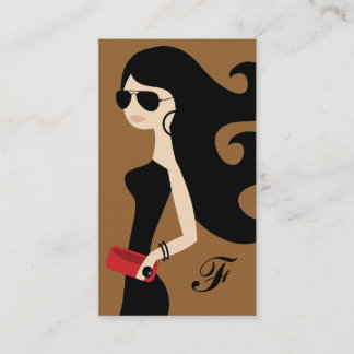 Cartão De Visita Bronze do Brunette do Fashionista de 311 aviadores