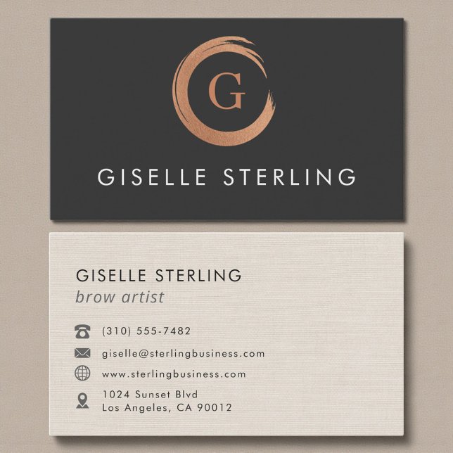 Cartão De Visita Brow Artist Modern Minimalist  (Criador carregado)