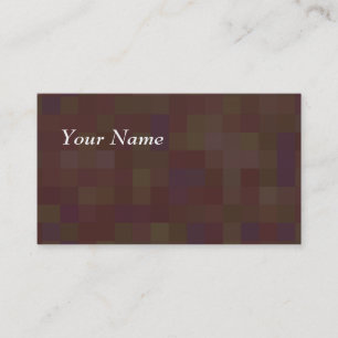 Cartão De Visita Brown e teste padrão abstrato do verde