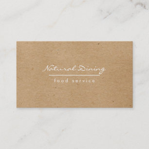 Cartão De Visita Brown minimalista natural salpicado