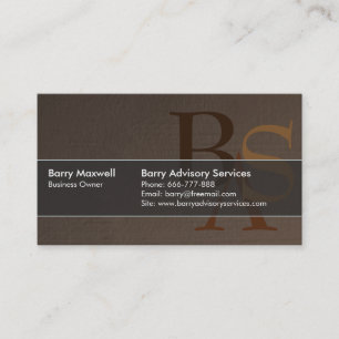Cartão De Visita Brown moderno elegante profissional simples