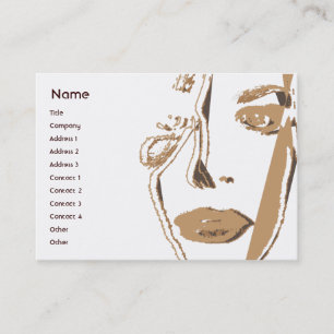 Cartão De Visita Brown que pensa - carnudo