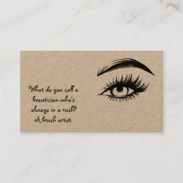 Cartão De Visita Brows engraçados e Lashes Kraft