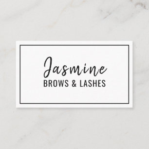 Cartão De Visita Brows & Lashes modernos e limpos