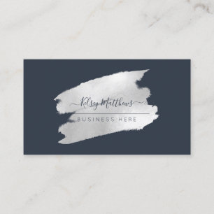 Cartão de visita Brutado H2 Faux Silver Faux Silve