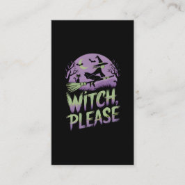 Cartão De Visita Bruxa, por favor | Festival de Halloween