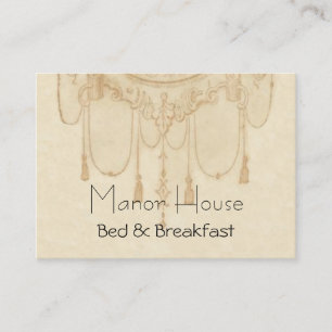 Cartão De Visita Bruxelas Vitoriana em Beige