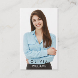 Cartão De Visita Bu de Gradiente Transparente de Foto do Dançador d