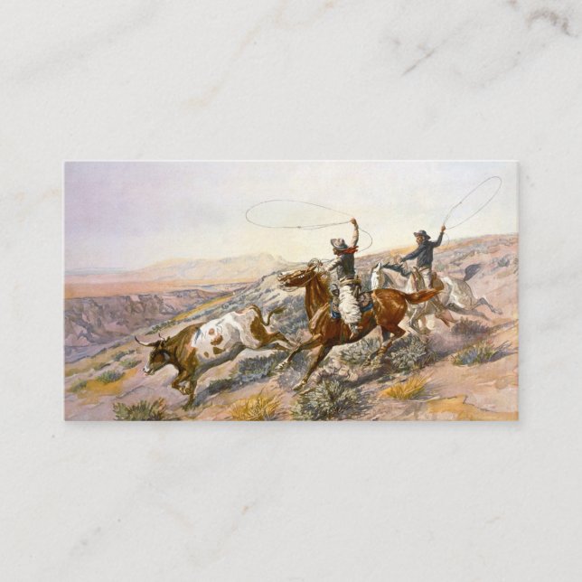 Cartão De Visita Buccaroos 1902 Charles Marion Russell (Frente)