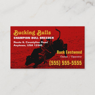 Cartão de visita Bucking de Bull