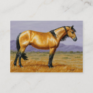 Cartão De Visita Bucksin Wild Horse Mustang Stallion
