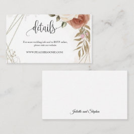Cartão De Visita Budget Purple Florals Bridgerton Bridal Shower