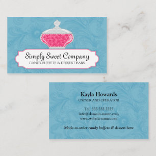 Cartão De Visita Bufete elegante dos doces e da sobremesa