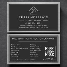 Building Construction Black Silver Metal QR Code