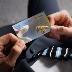 Cartão De Visita Bumble a abelha coberta toda no pólen da