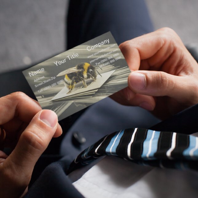 Cartão De Visita Bumble Bee Bumblebee de forma destacada (Criador carregado)