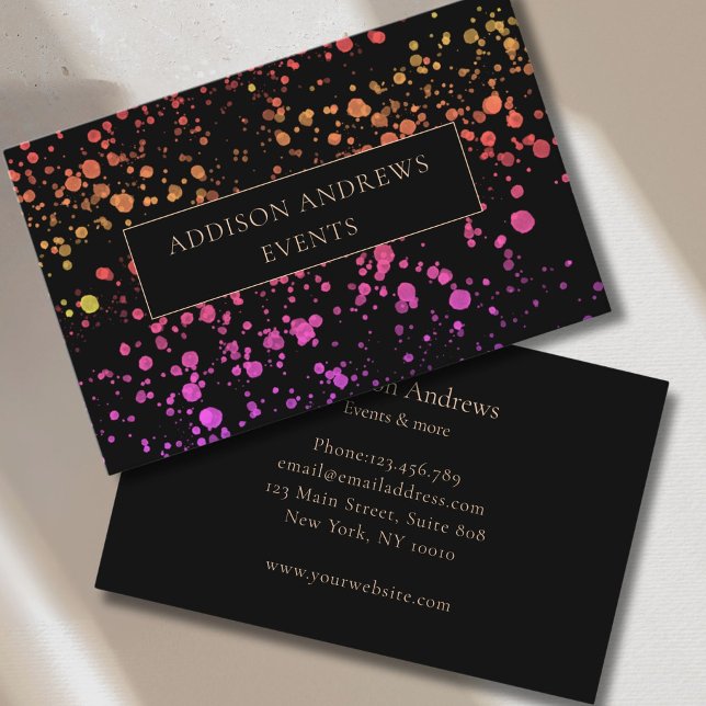 Cartão De Visita Bunte Kleckse (Modern Color Splash Business Card)