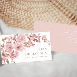 Cartão De Visita Buquê Floral bonito Blush