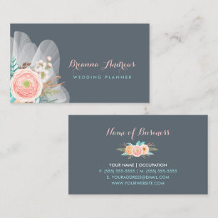 Cartão De Visita Buquê Floral Feminina - Planeador Elegante De Casa