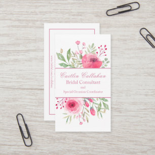Cartão De Visita Buquê Floral Inglês