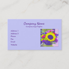 Cartão De Visita Buquê neon