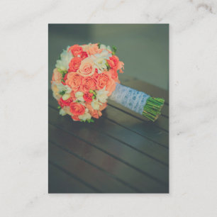 Cartão De Visita Buquê nupcial dos rosas