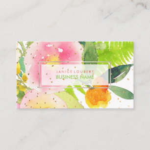 Cartão De Visita Buquê PixDezines Floral Watercolor/Primavera