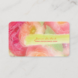 Cartão De Visita Buquês de peões PixDezines/fundo digital